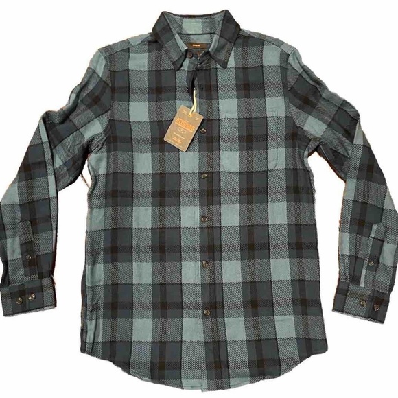 Redmond Clothing Outfitters Size Small Blue & Black Flannel Shirt Button Up - Picture 1 of 7